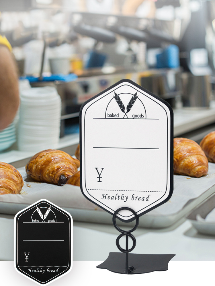POP金属标签夹子不锈钢标价牌夹蛋糕面包店价格牌促销食品广告夹 - 图2