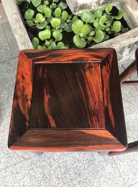 榫卯客厅方凳大红酸枝木明清古典