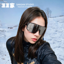 Anti-fog outdoor climbing Ski Windproof Mirror Riding sunglasses Highway Mountain oversized frame sunglasses sunscreen