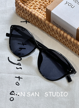 复古玳瑁色小框墨镜防紫外线