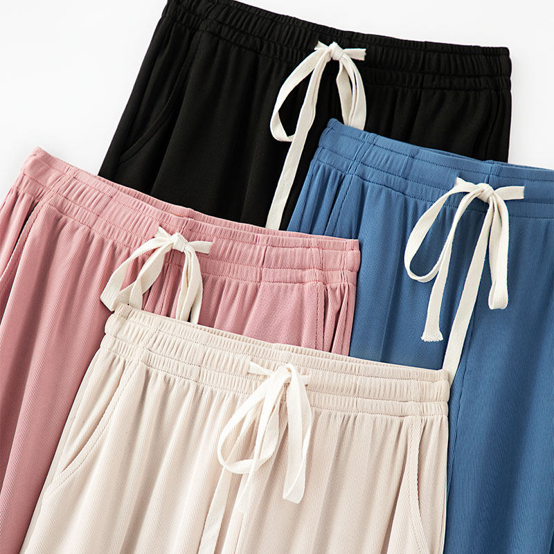 【林美丽推荐】秀黛泡泡裤螺纹阔腿裤 秀黛内衣休闲裤