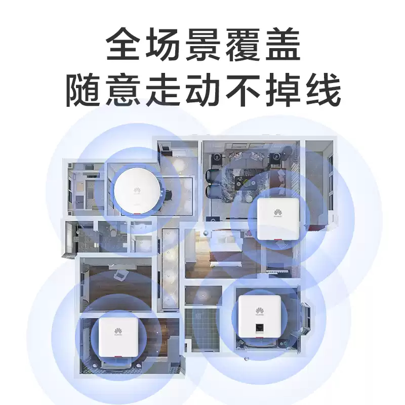 华为坤灵全屋wifi6套装千兆无线ap面板+POE交换机5g分布式路由器穿墙王企业级家用无缝漫游华为坤灵AP160