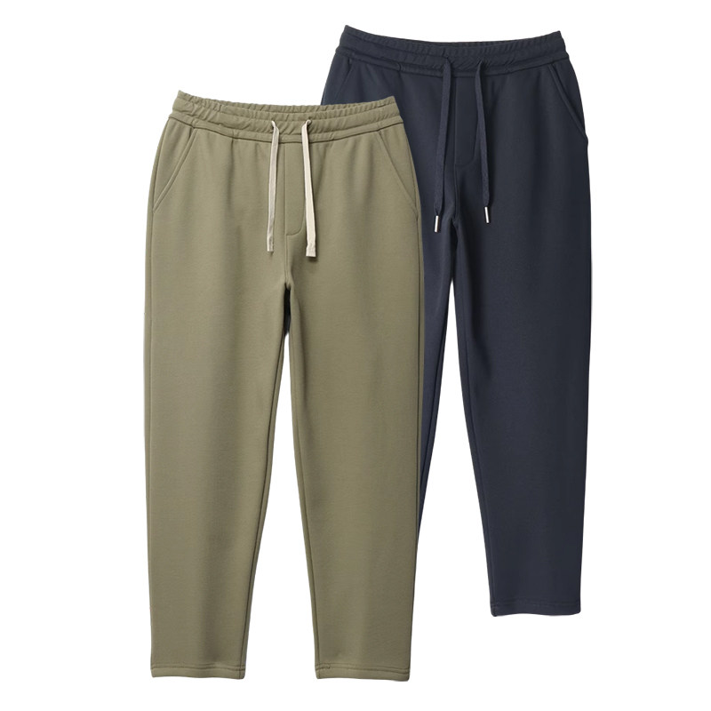 秋冬季加绒九分裤男休闲裤加厚修身小脚裤春秋季薄款直筒运动裤男,淘宝优惠券,粉丝福利购,淘宝优惠卷