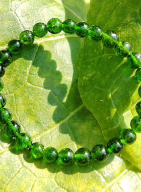 透辉石手链天然鲜手串祖母绿宝石