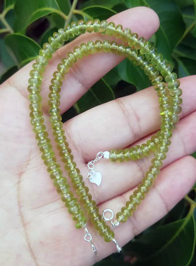 天然橄榄石盘珠宝石银祖母绿裸石