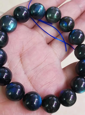 灰月光石手链天然原石拉长石礼物