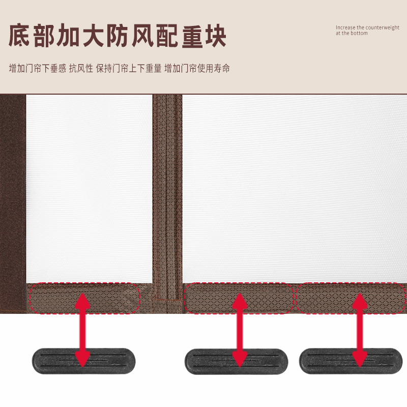 【顺丰发货】新款金刚网印画防蚊门帘侧开全磁条磁性纱门纱窗帘子 - 图2