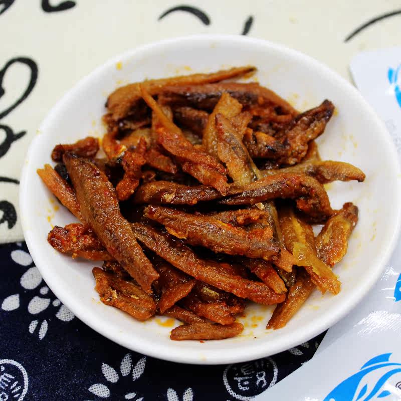 童记三利和酱汁鱼香辣味鱼仔酱辣味小鱼干即食鱼零食休闲食品小吃