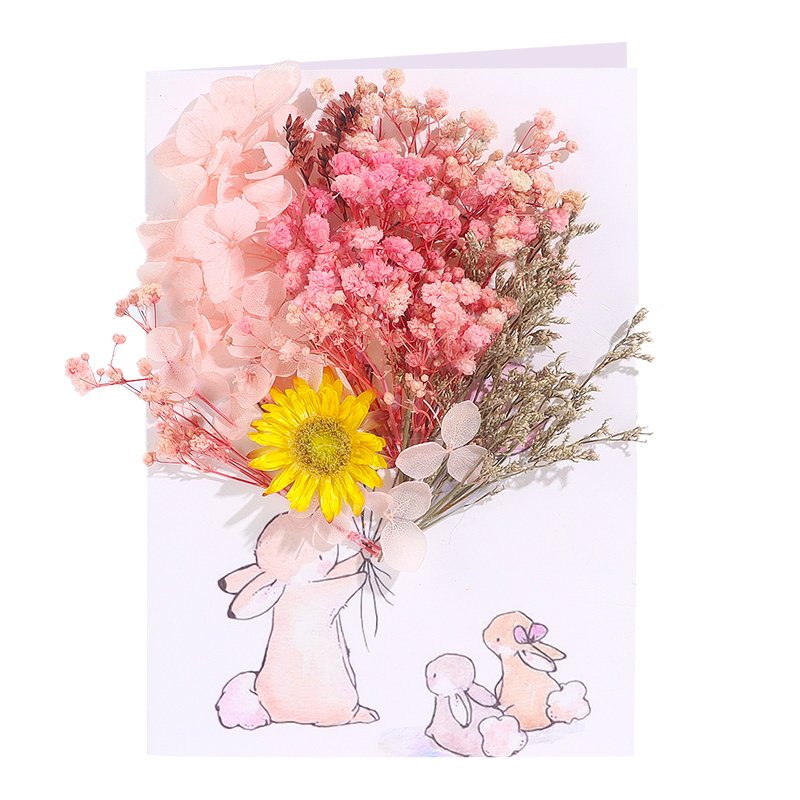 端午节永生花贺卡干花diy材料包儿童手工幼儿园亲子活动礼物