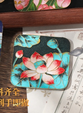 掐丝珐琅冰箱贴diy手工材料包非遗景泰蓝画世界名画文创制作工具