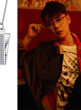 抖音小夹子锆石饰品项链