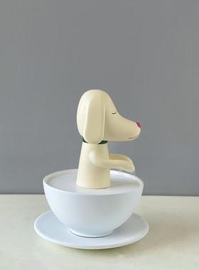 创意卡通狗公仔茶杯犬装饰样板间儿童房电视柜咖啡馆潮流软装摆件