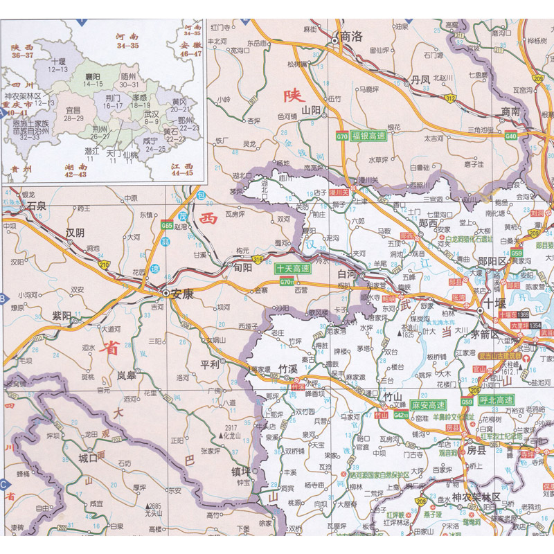 【2024新】湖北及周边地区公路里程地图册 高速地图 中国公路里程地图分册系列 全新国家高速公路编号公路里程 服务区详细到乡镇 - 图2