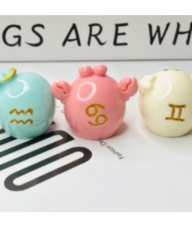 潮玩创意卡通立体十二星座公仔可爱树脂小摆件DIY配饰材料