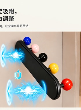 磁吸挂钩多巴胺免打孔挂衣架入户门玄关置物收纳钥匙家居排钩卧室