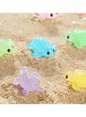 彩色立体仿真爱心乌龟 微缩树脂DIY配饰自制创意冰箱贴挂件钥匙扣
