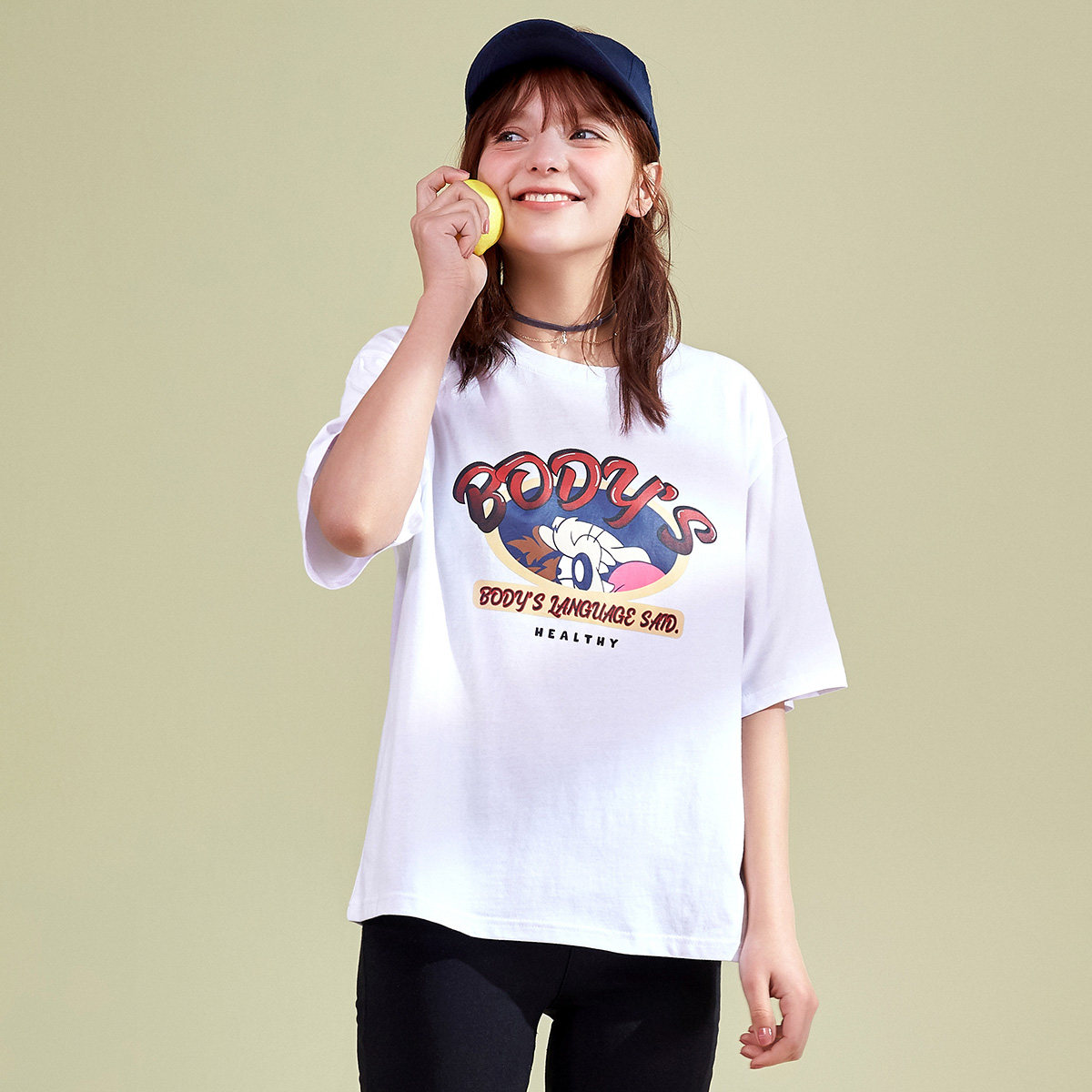 真维斯卡通印花短袖女2020夏装t恤 真维斯时尚T恤