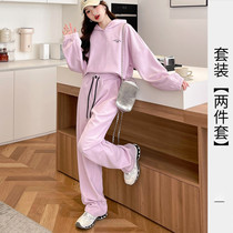 Real Vis Lian Cap Clothing Suit Woman Fashion Pituality Loose Broadlegged Pants Long Sleeves Two Sets Lady Suit Autumn Js