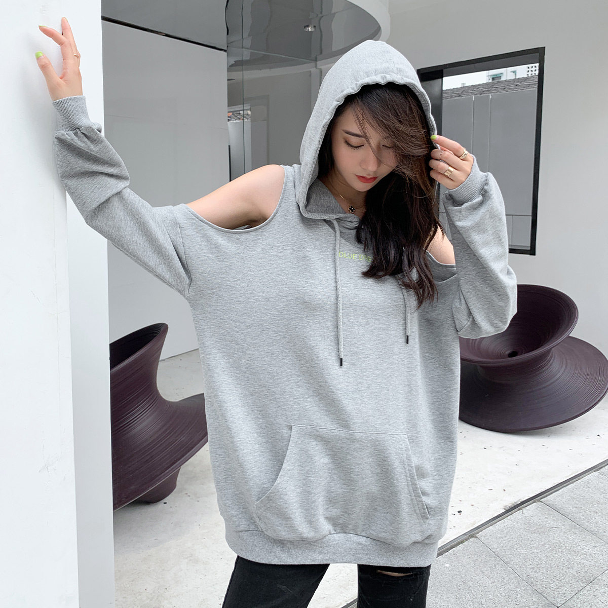 真维斯秋款新品潮流韩版女款卫衣 真维斯时尚卫衣/绒衫