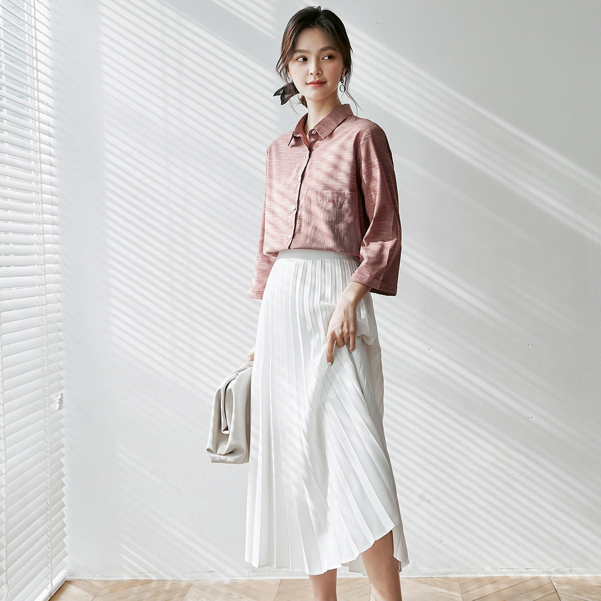 真维斯通勤ol舒适女款衬衣 真维斯时尚衬衫