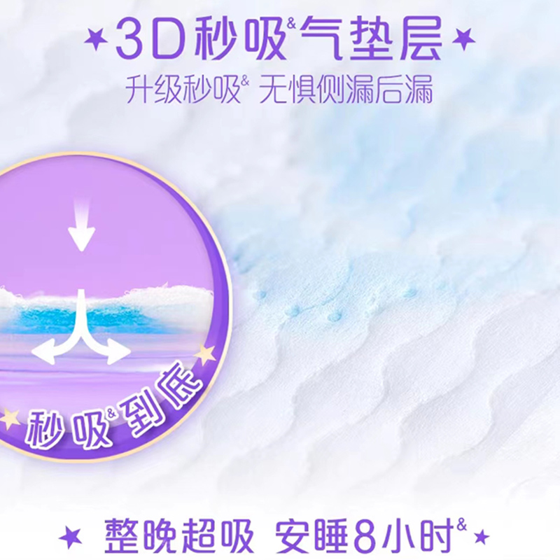 护舒宝考拉呼呼卫生巾360mm超长极薄透气量多夜用姨妈巾组合50片 - 图2