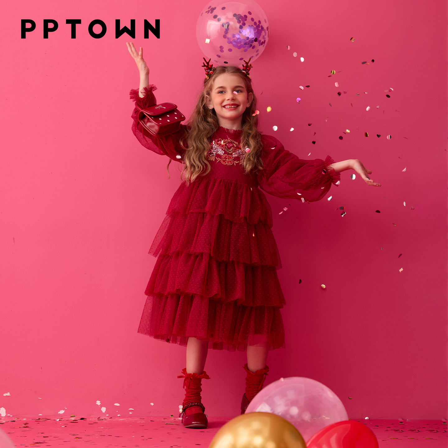 女童连衣裙2026新款秋冬洋气长袖儿童演出网纱刺绣蕾丝公主可爱裙,淘宝优惠券,粉丝福利购,淘宝优惠卷