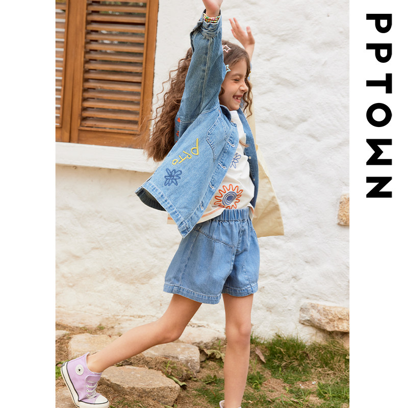 女童短裤夏薄款2025新款儿童洋气凉感五分裤宽松休闲牛仔女孩裤子,淘宝优惠券,粉丝福利购,淘宝优惠卷