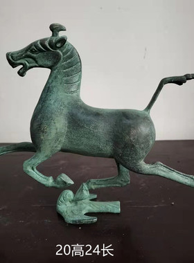 仿古风摆件纯铜千里马工艺品