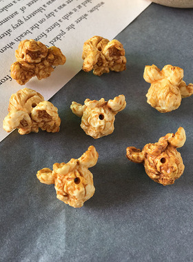 趣味仿真逼真食物爆米花塑胶玩具挂件diy耳环饰品钥匙扣