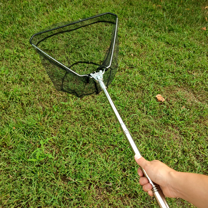 折叠实心抄网头可拆卸三角抄网网兜涂胶防挂钓鱼捞鱼网大物超网头,淘宝优惠券,粉丝福利购,淘宝优惠卷