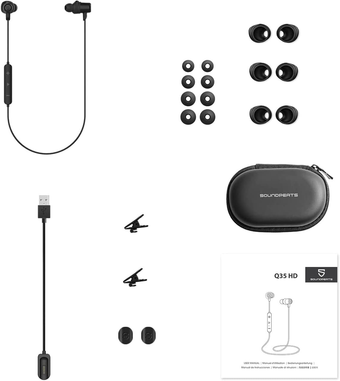 SoundPEATS Q35 HD Aptx颈挂式防水无线蓝牙耳机 美国代购 - 图3