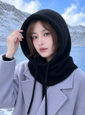 秋冬女款围脖一体保暖巴拉克拉法