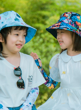 儿童帽子韩版防晒夏季双面