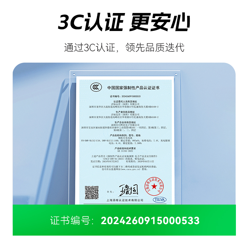 沣标DMW-BLC12相机电池105适用松下G85 FZ2500 G6 G7 GH2 GX8 FZ1000适马FP DP3Q DP0Q徕卡BP-DC12充电器套装 - 图2