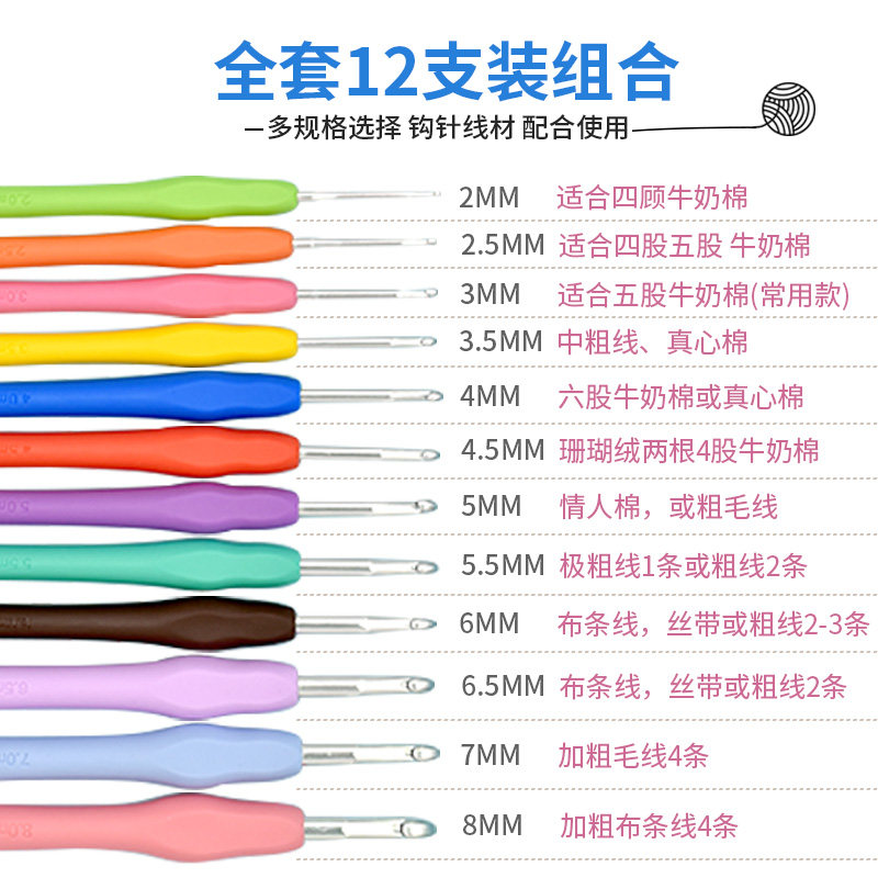 钩织DIY材料包新手手工钩针工具全套初学者毛衣勾线手工编织钩针,淘宝优惠券,粉丝福利购,淘宝优惠卷