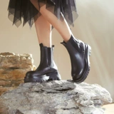 Зимние высокие флисовые челси на платформе, удерживающие тепло короткие сапоги