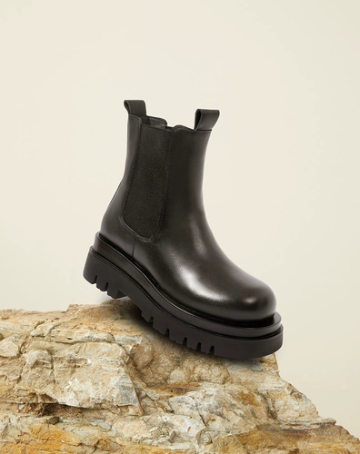 Зимние высокие флисовые челси на платформе, удерживающие тепло короткие сапоги