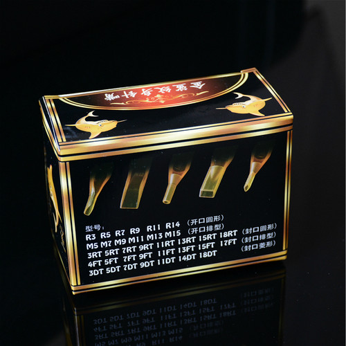 一次性金鲨开口纹身针嘴 50支装  RT FT  排针割线收口圆针嘴针帽 - 图2