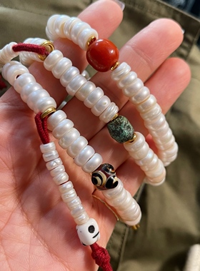 原创设计孤品天然藏传老珍珠108念珠