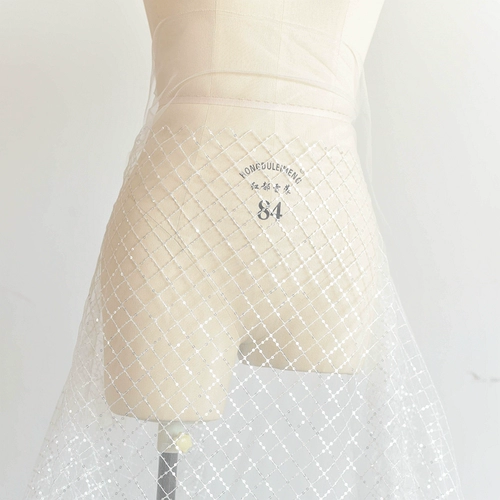 Кружевные блестки для ногтей, ткань, свадебное платье, с вышивкой, кружевное платье