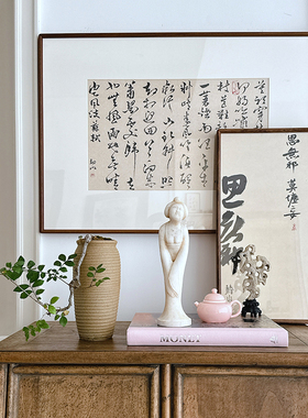 ladylike 汉白玉沉鱼落雁人像石雕摆件 家居桌面玄关软装艺术摆设