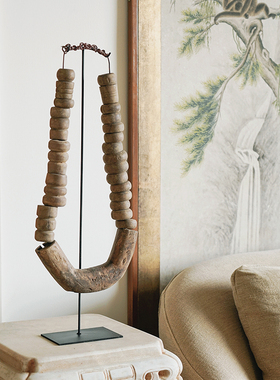 ladylike 新中式星月老木摆件 禅意茶室民宿玄关桌面装饰品老物件