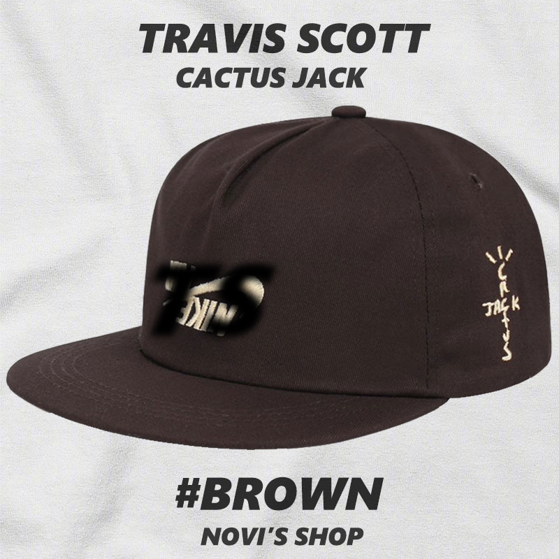 倒钩TravisScott潮牌联名板帽嘻哈帽平沿帽cactusjack仙人掌帽子-图1