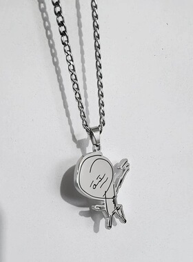 成毅脑劈叉定制嘻哈潮流项链