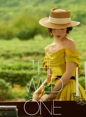 法式婚纱外景旅拍道具礼帽英伦复古报纸乐谱单支玫瑰手拿装饰帽子