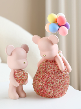 精选可爱暴力熊摆件 家居装饰品玄关电视柜卧室办公书桌治愈小物