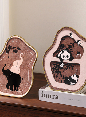 紫香凝中古风玄关桌面装饰品摆件