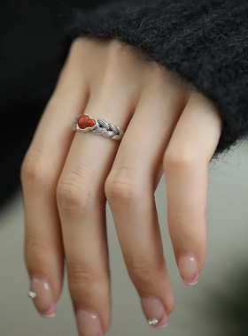 麦穗葫芦戒指女S925银中国风复古