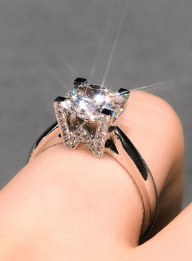 朱诺赫拉仿真18k钻戒女欧美情侣