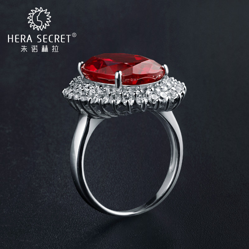 18k金定制仿真钻6 12克拉蛋形戒指 朱诺赫拉戒指/指环